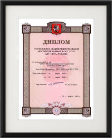 диплом компании Ю-Софт 2009 год